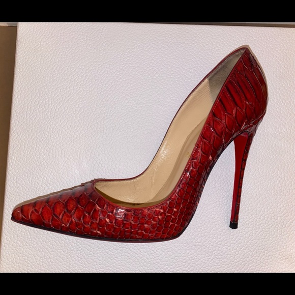 Christian Louboutin So Kate Python Red Sole Pump - Picture 10 of 13